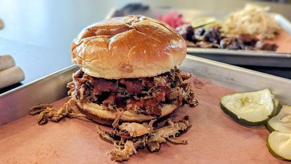 Pulled pork sandwich