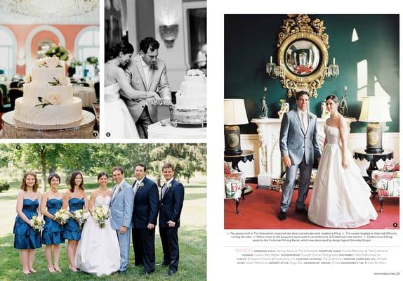 My makeup work as featured in the Southern Living magazine for a Greenbrier wedding in 102 degrees that was great all evening!