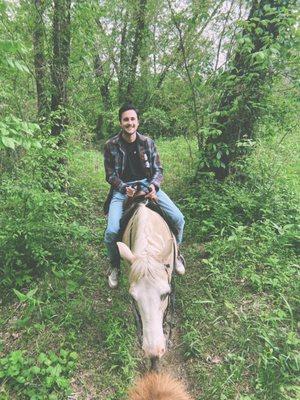 Riding out on the trail