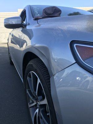 Acura Fender collision damage