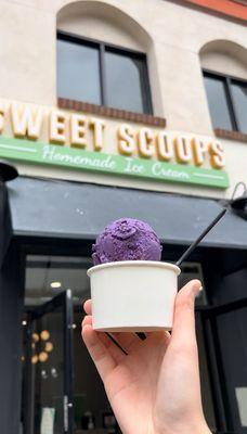 ube + strawberry cheesecake