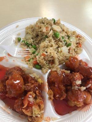 Sweet and Sweet & Sour Chicken and House Special Fried Rice