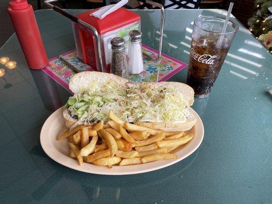 Roast Beef sub, fries and a Coke - $11!