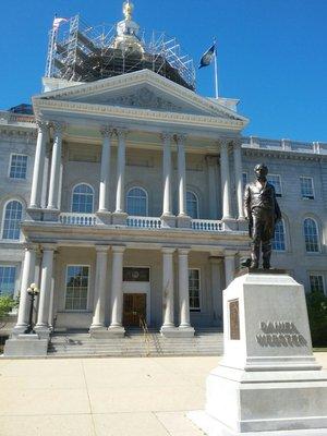 Capitol and Daniel Webster statue at the Capitol