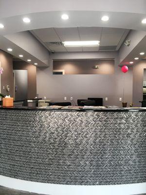 Our beautiful new front desk!