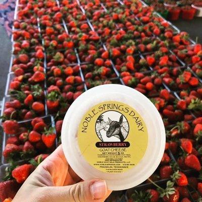 Farm fresh cheese and berries