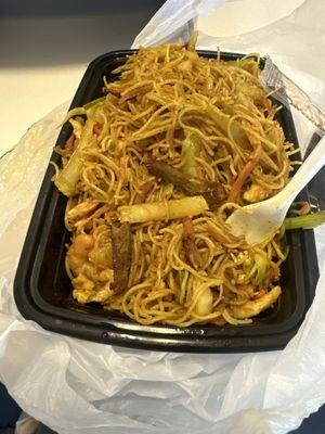 Pork in Shrimp Singapore noodles