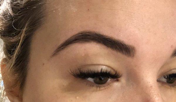 Brow wax and tint