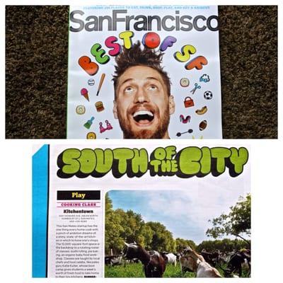 I made San Francisco Magazine's Best of SF Edition for Cooking Classes (for my Paleo Cooking Bootcamp class)