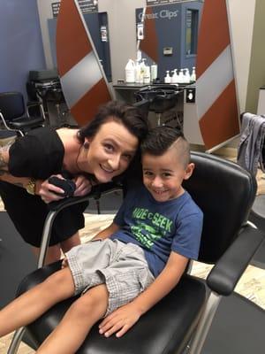 Bri gives the best little boy hair cuts!