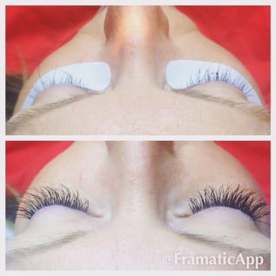 Before and after...full lash set! Gorgeous!