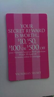 Don't forget your secret rewards! I'll be back for mine!