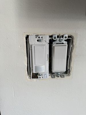 Replacement of motion detector light switch