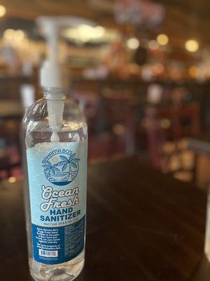 Sanitizers for tables