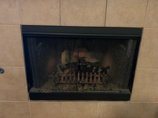 BEFORE pic (terrible insert) and ugly tile!