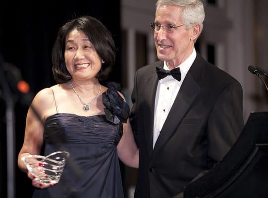 Nobuko Saito Cleary with Tom Brunner at 2012 gala.