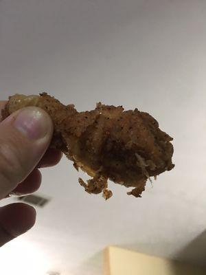 Carter's Fried Chicken's are getting smaller but their prices are still going up.  That is a leg and thigh dinner.  Terrible