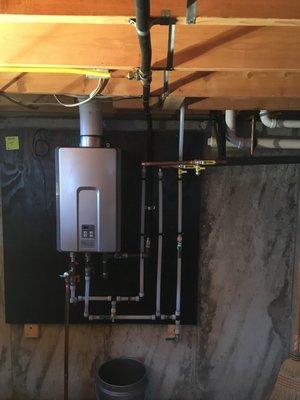 Gas fired on demand water heater