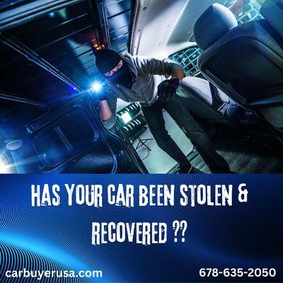 What to do!? https://tinyurl.com/Stolen-Recovered #CarBuyerUSA #WeBuyCars #StolenAndRecovered #WhatToDo #BeInformed