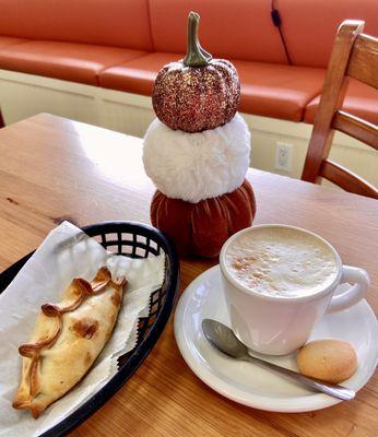 Spinach Empanada and Café con Leche