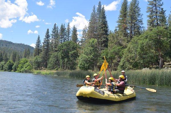 Rafting provides a great bonding experience for families and friends.