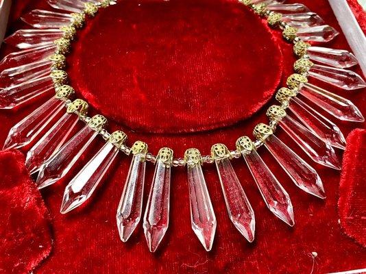 1950s Miriam Haskell crystal collar