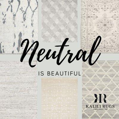 Neutral rugs compliment any decor and can be found in many beautiful designs!