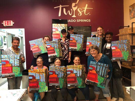 New fall art is on the calendar now! If you can't make it to a paint event you can purchase take home kits on our website.