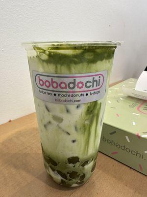 Matcha lava pearl milk tea