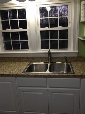 Stainless steel sink and faucet install