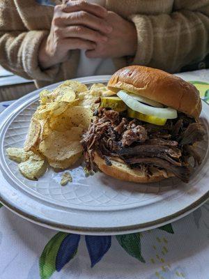 Smoked beef sandwich