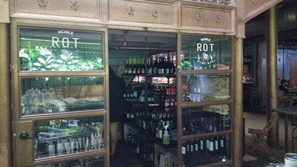 The wine cellar under the stairs