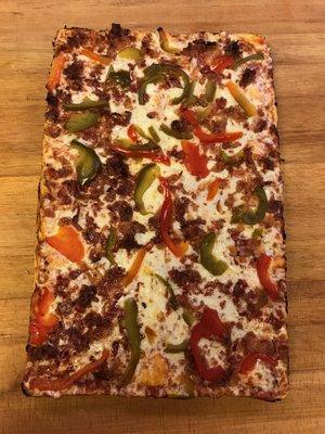 Bacon and sweet peppers, fresh out of the oven