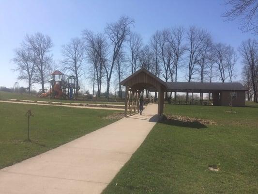 Playground and pavilion