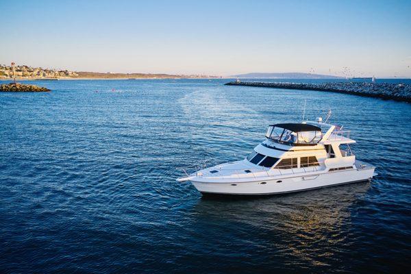 Our 57' "Outsiders" at the Marina del Rey break wall