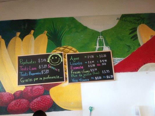 Juice Menu