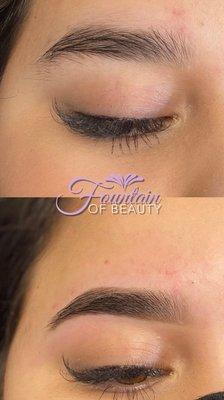 Henna brow tint and wax