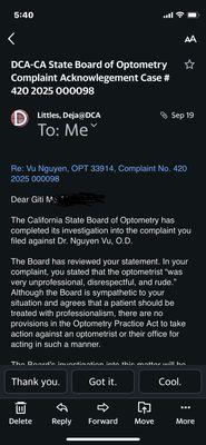 My complaint to state board. Hopefully they will keep this complaint under his license.