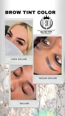 Brow tint color