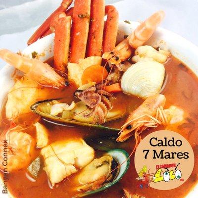 Warm up with our "Caldo 7 Mares Soup". Enjoy 7 types of seafood in a spicy vegetable broth and more!