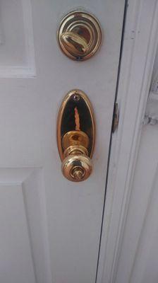 Door knob and deadbolt