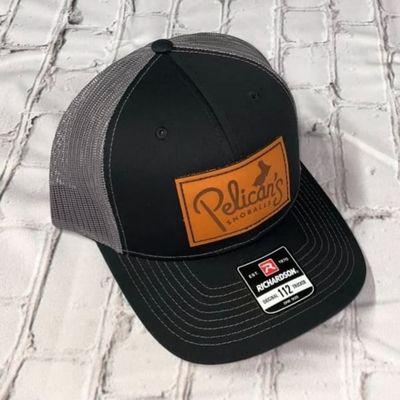 Leather Patch Hat Midnight Black