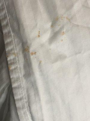 Sheet had stains