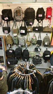 Mechanic tool bags, back packs, duffle bags, and trunks in stock.