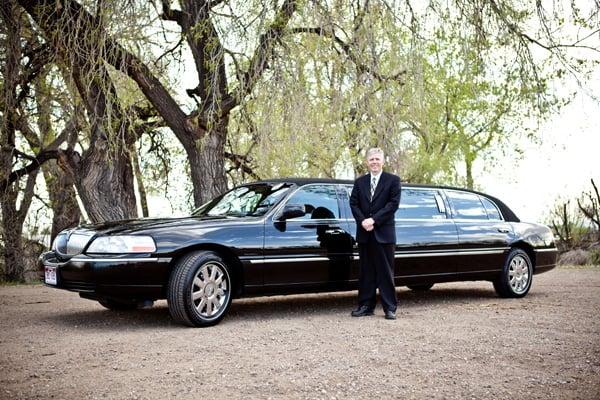 One of our professional and prompt with our black Lincoln Stretch limo.