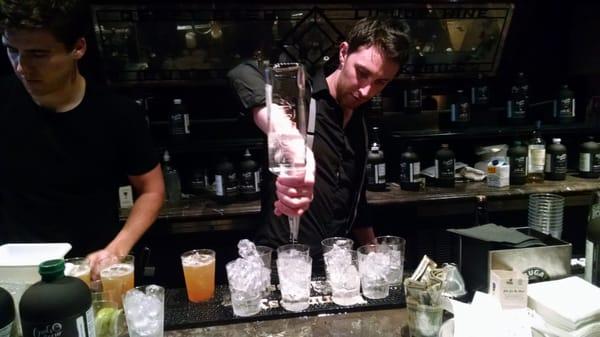 Guest bartender from Tanner Smiths getting it in.