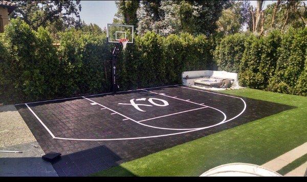 Half court with custom logo