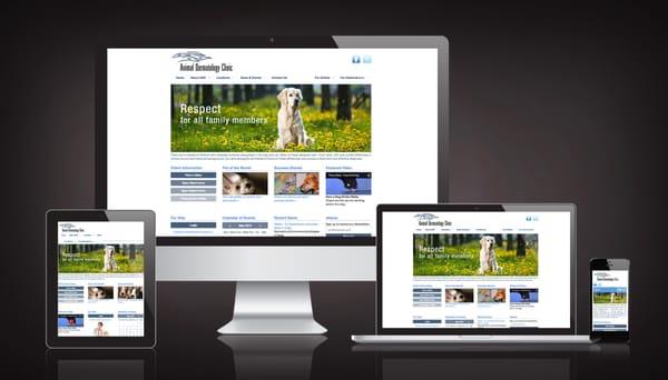 Responsive website design for Animal Dermatology Clinic.