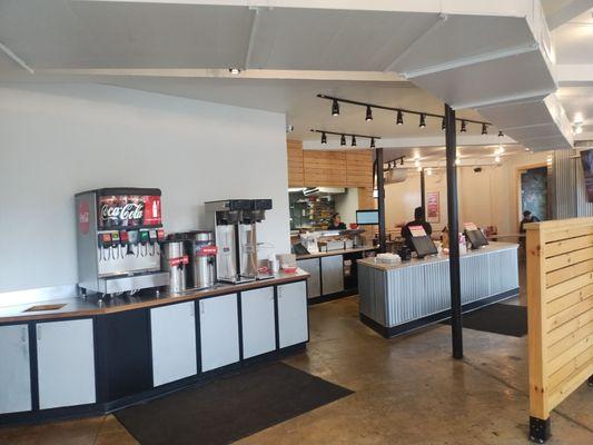 Hot Chicken Takeover with Coca-Cola fountain drinks, along with their own iced teas.