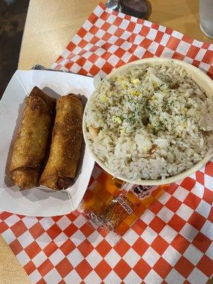 Egg Roll, Shrimp Fried Rice